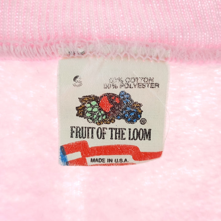 1980'S Harley-Davidson Fruit of the Loom Raglan Sleeve Advertising Sweatshirt, Made in USA, Men's Size Small cotton pink type Vintage Second Hand