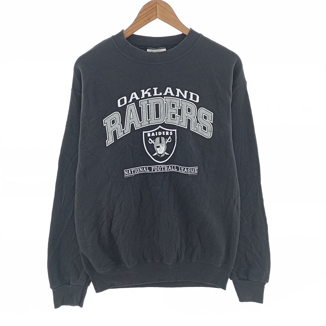 90'S Lee NFL RAIDERS Oakland Raiders Printed Sweatshirt, Men's XL Size Vintage /eaa401996