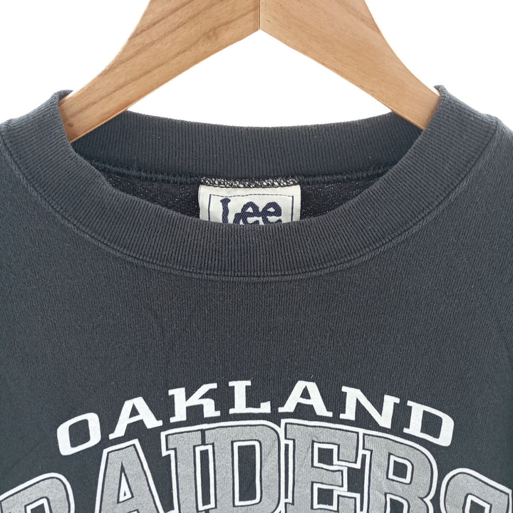 90'S Lee NFL RAIDERS Oakland Raiders Printed Sweatshirt, Men's XL Size Vintage /eaa401996