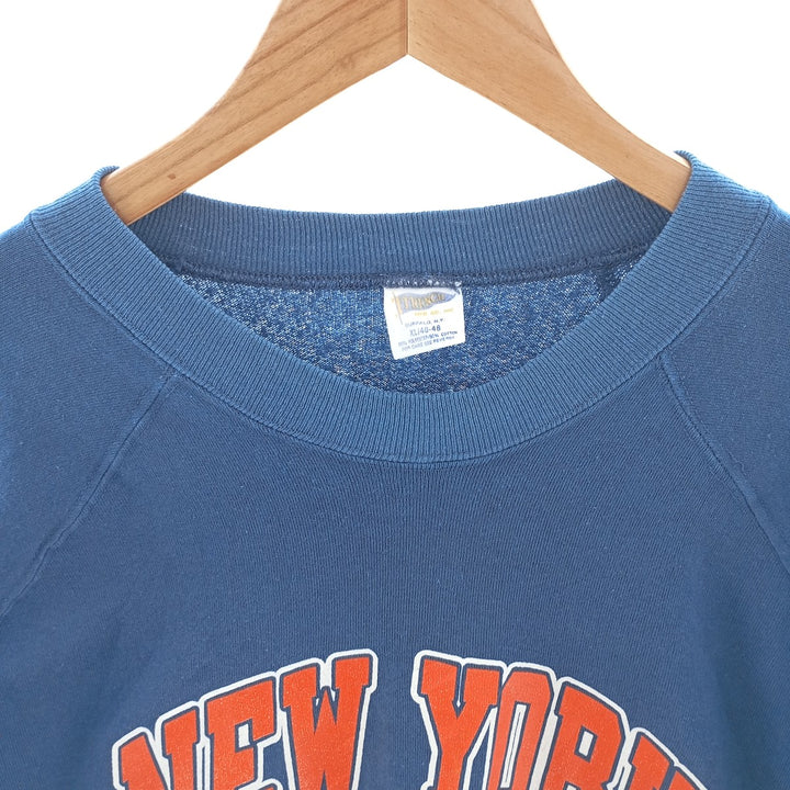 90'S TRENCH NBA New York Knicks printed sweatshirt, sweatshirt, made in USA, men's XL equivalent, vintage /eaa402019