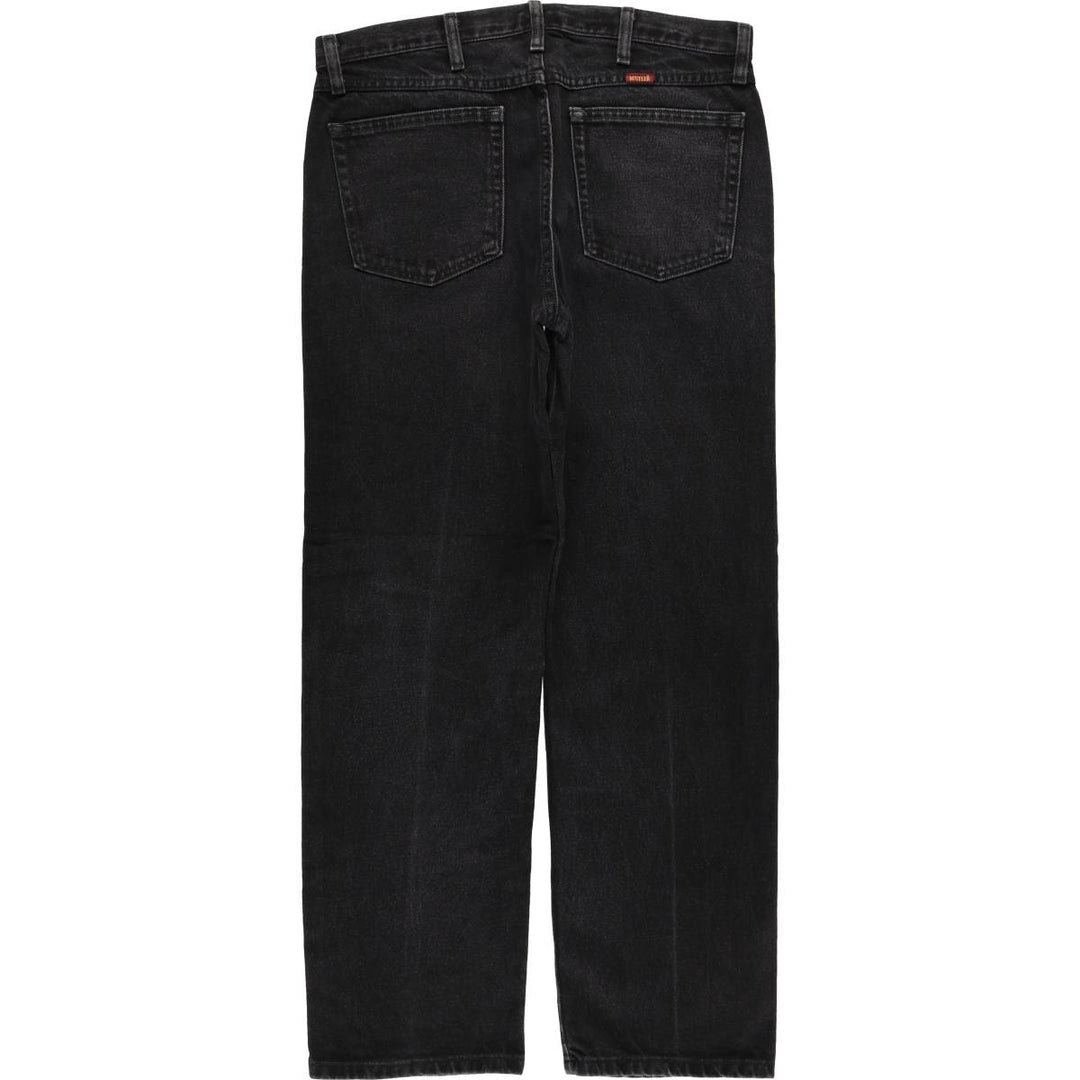 Rustler Black Denim Straight Denim Pants for Men, W34 equivalent cotton black type Vintage Second Hand