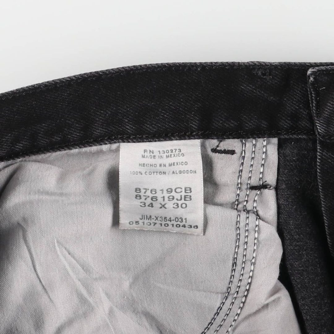 Rustler Black Denim Straight Denim Pants for Men, W34 equivalent cotton black type Vintage Second Hand