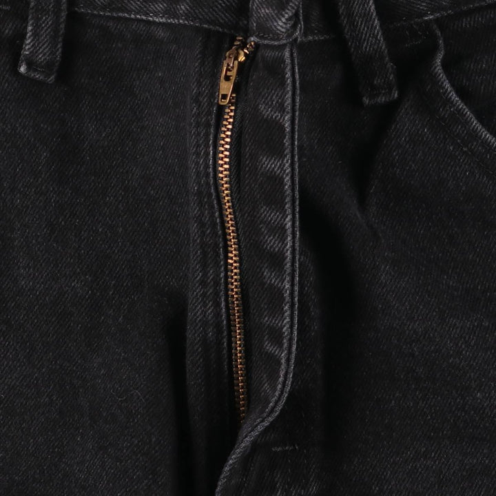 Rustler Black Denim Straight Denim Pants for Men, W34 equivalent cotton black type Vintage Second Hand