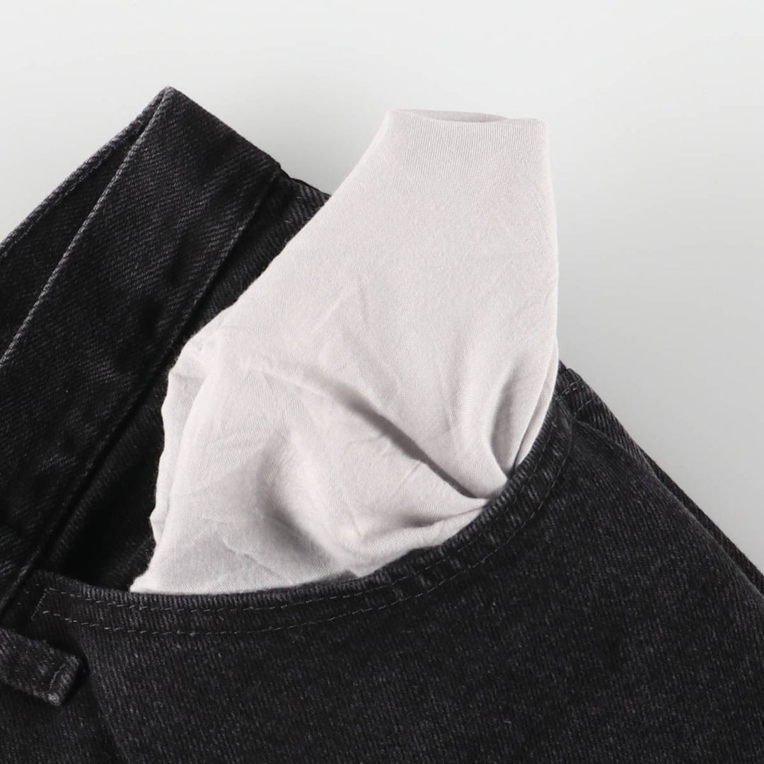 Rustler Black Denim Straight Denim Pants for Men, W34 equivalent cotton black type Vintage Second Hand