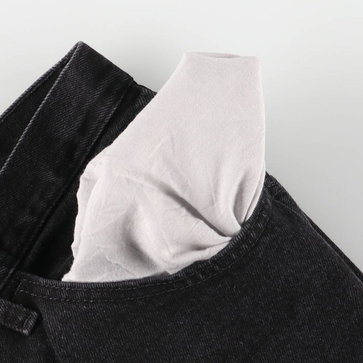 Rustler Black Denim Straight Denim Pants for Men, W34 equivalent cotton black type Vintage Second Hand