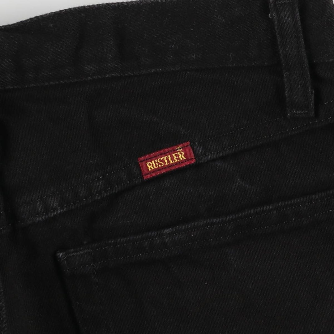 Rustler Black Denim Straight Denim Pants for Men, W29 cotton black type Vintage Second Hand