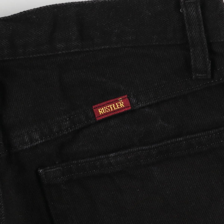 Rustler Black Denim Straight Denim Pants for Men, W29 cotton black type Vintage Second Hand