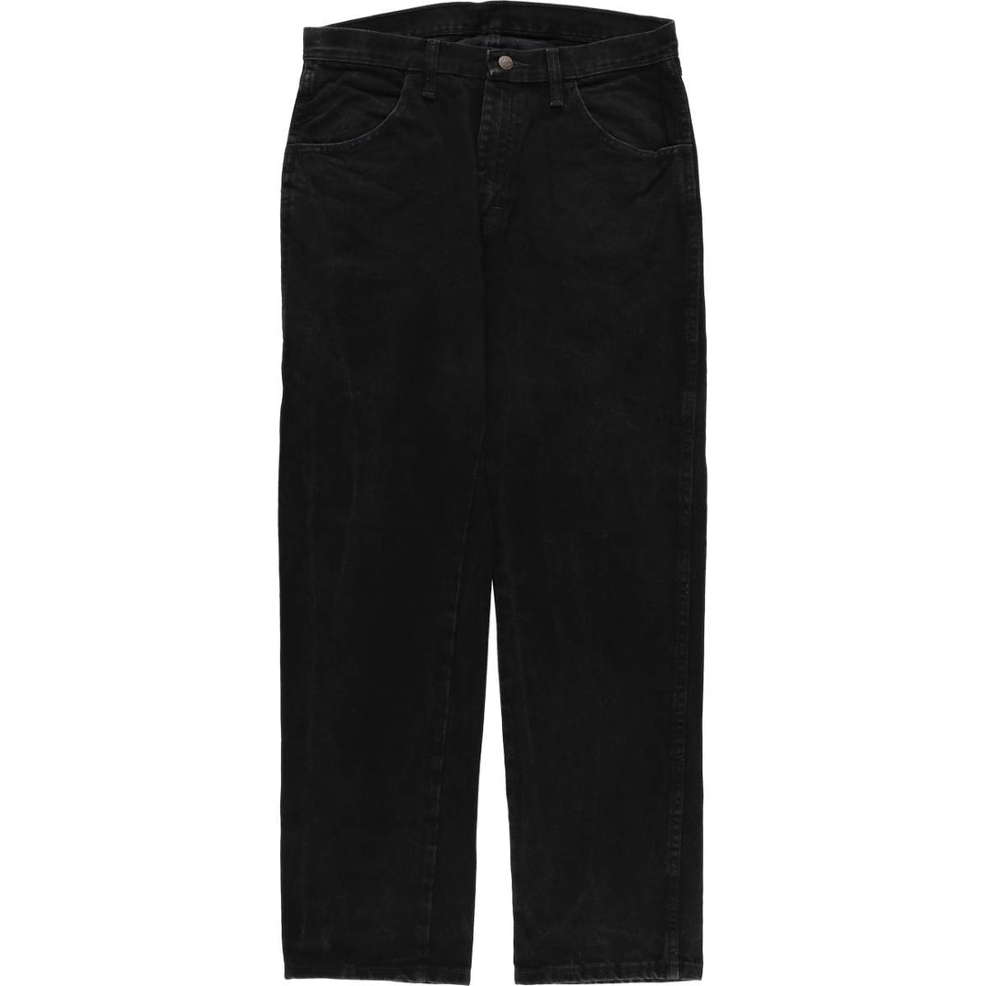 Rustler Black Denim Straight Denim Pants for Men, W32 equivalent cotton black type Vintage Second Hand