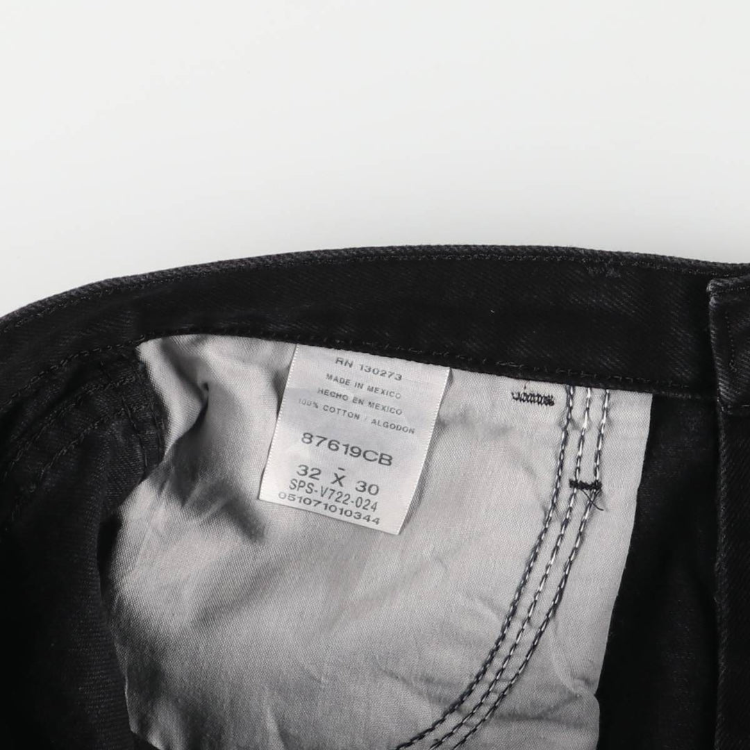 Rustler Black Denim Straight Denim Pants for Men, W32 equivalent cotton black type Vintage Second Hand