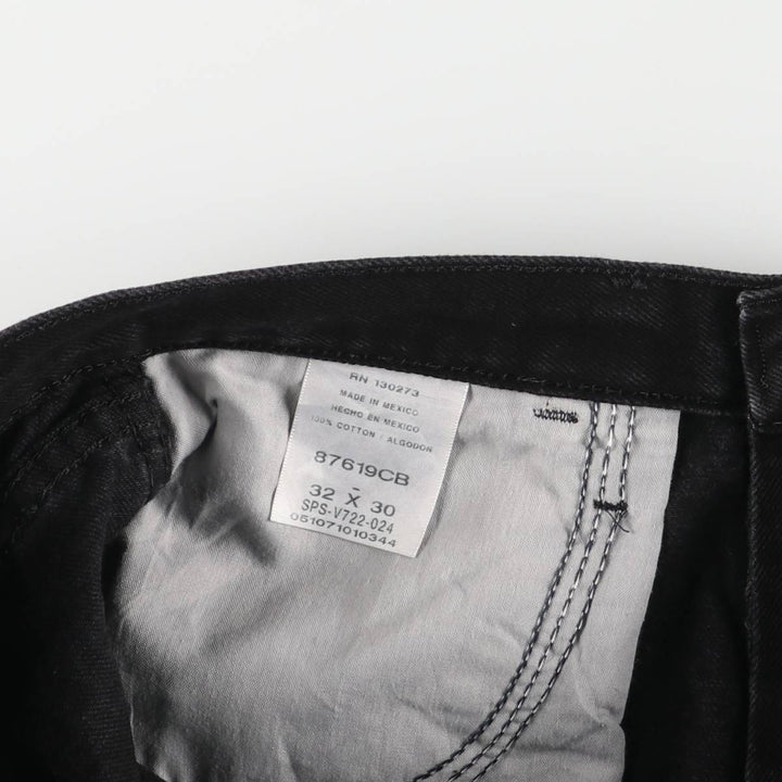 Rustler Black Denim Straight Denim Pants for Men, W32 equivalent cotton black type Vintage Second Hand