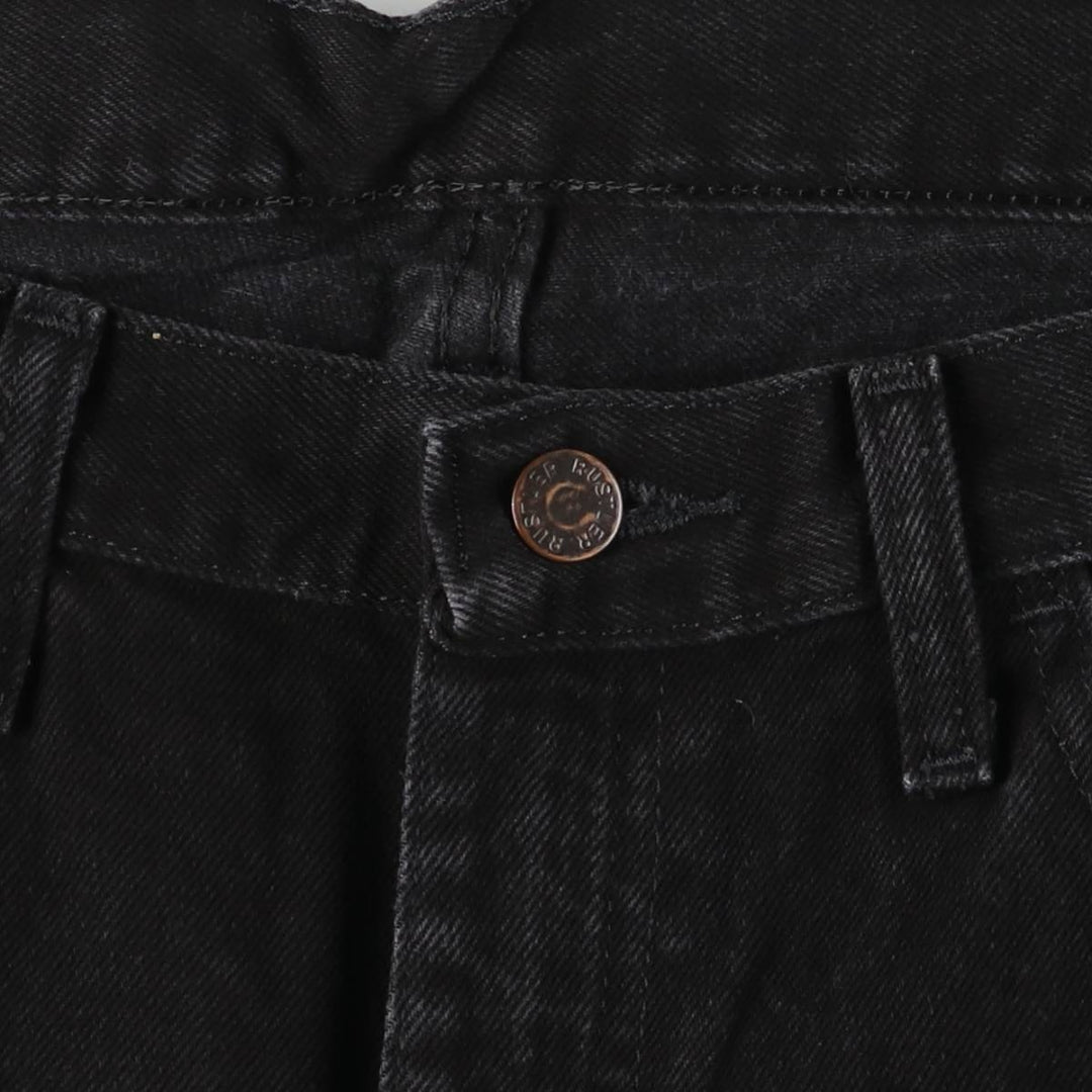 Rustler Black Denim Straight Denim Pants for Men, W32 equivalent cotton black type Vintage Second Hand