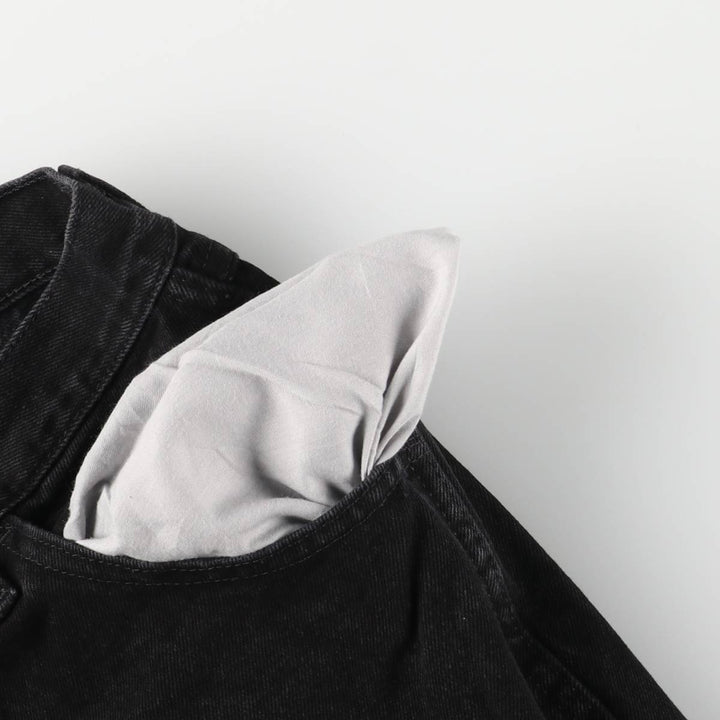 Rustler Black Denim Straight Denim Pants for Men, W32 equivalent cotton black type Vintage Second Hand