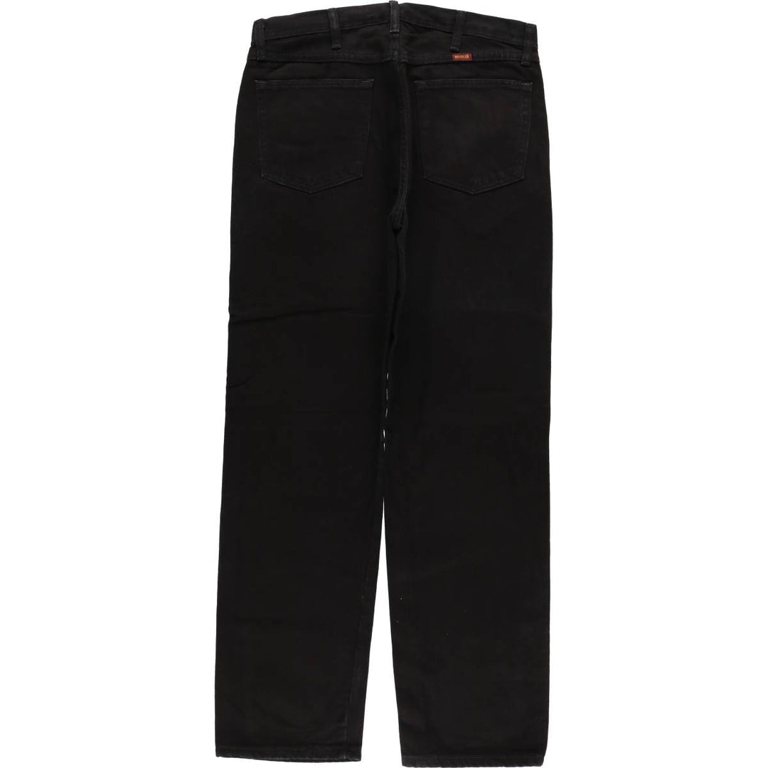 Rustler Black Denim Straight Denim Pants for Men, W34 equivalent cotton black type Vintage Second Hand