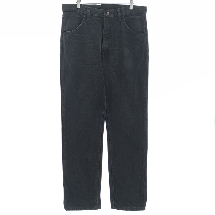 Rustler Black Denim Straight Denim Pants for Men, W35 equivalent cotton black type Vintage Second Hand