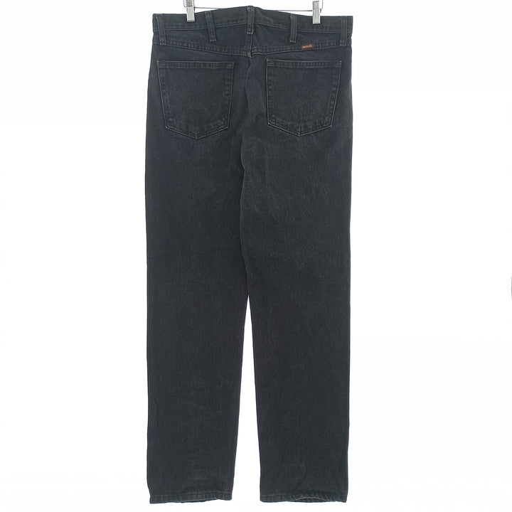 Rustler Black Denim Straight Denim Pants for Men, W35 equivalent cotton black type Vintage Second Hand