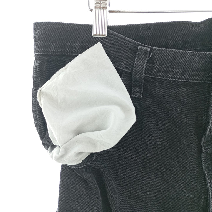 Rustler Black Denim Straight Denim Pants for Men, W35 equivalent cotton black type Vintage Second Hand