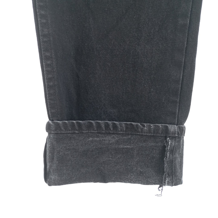 Rustler Black Denim Straight Denim Pants for Men, W35 equivalent cotton black type Vintage Second Hand