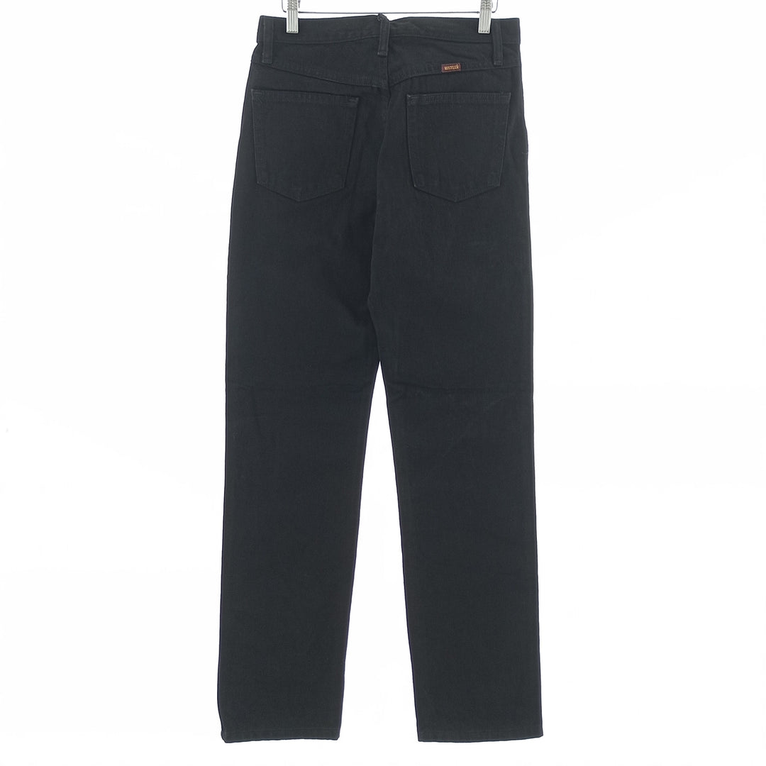 Rustler Black Denim Straight Denim Pants for Men, W30 equivalent cotton black type Vintage Second Hand