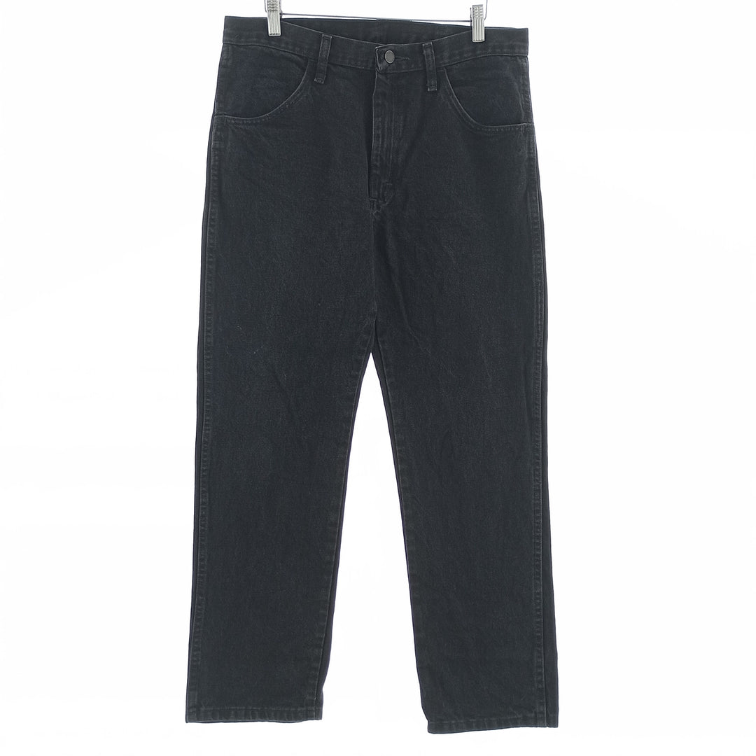 Rustler Black Denim Straight Denim Pants for Men, W33 equivalent cotton black type Vintage Second Hand