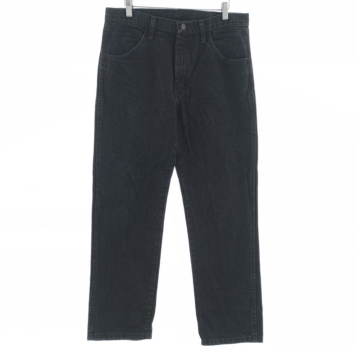Rustler Black Denim Straight Denim Pants for Men, W33 equivalent cotton black type Vintage Second Hand