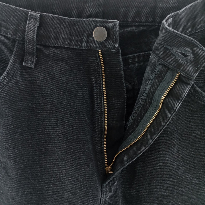 Rustler Black Denim Straight Denim Pants for Men, W33 equivalent cotton black type Vintage Second Hand