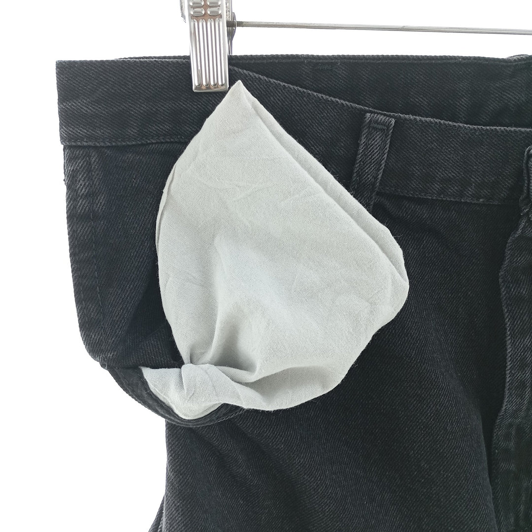 Rustler Black Denim Straight Denim Pants for Men, W33 equivalent cotton black type Vintage Second Hand