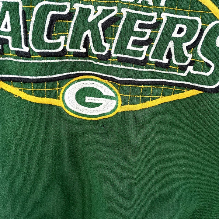 90'S LOGO ATHLETIC NFL Green Bay Packers logo sweatshirt, made in USA, men's XL size, vintage /eaa402390