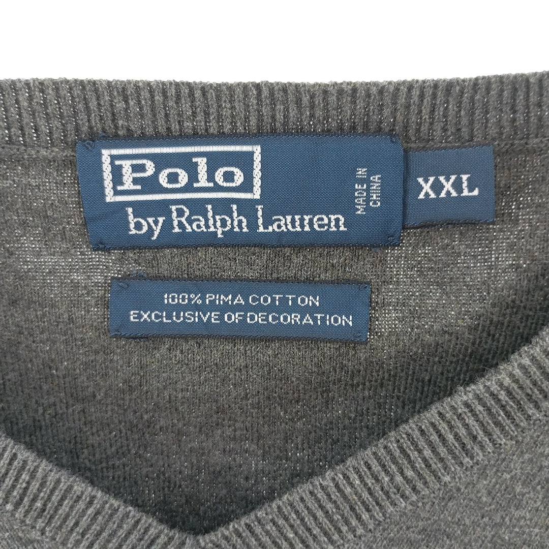 Ralph Lauren POLO by Ralph Lauren V-neck Pima cotton knit vest Men's XXL / eaa402394