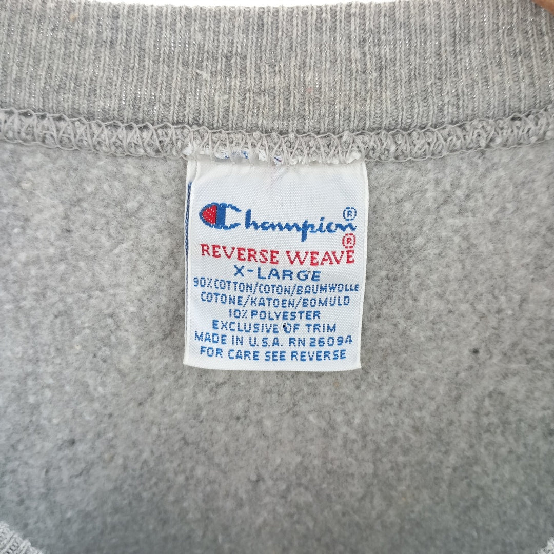 90'S Champion Reverse Weave Embroidered Tag College Sweatshirt Trainer Made in USA Men's XL Vintage /eaa402446