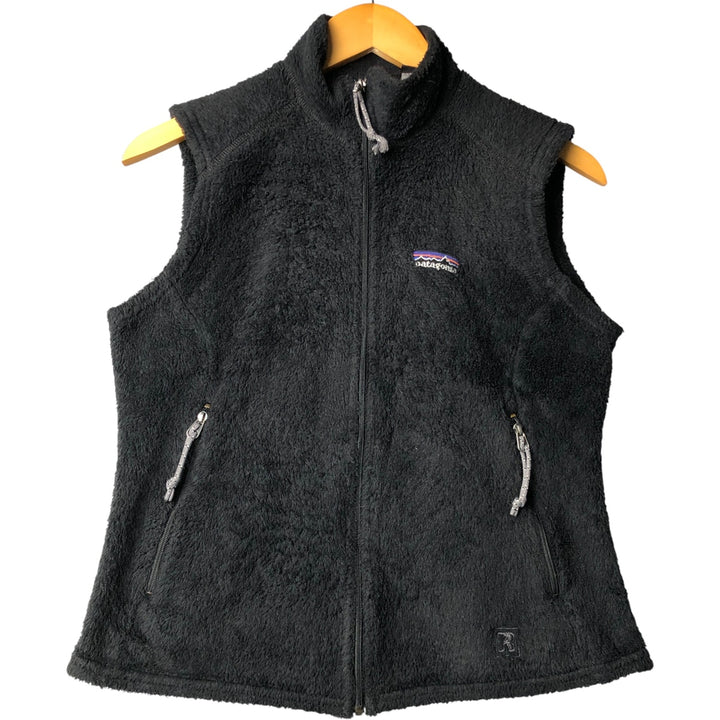 2000'S Patagonia Regulator R2 25125 Fleece Vest, Made in USA, Women's Size Medium unclear black type Vintage Second Hand