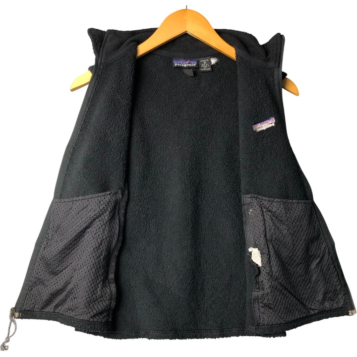 2000'S Patagonia Regulator R2 25125 Fleece Vest, Made in USA, Women's Size Medium unclear black type Vintage Second Hand