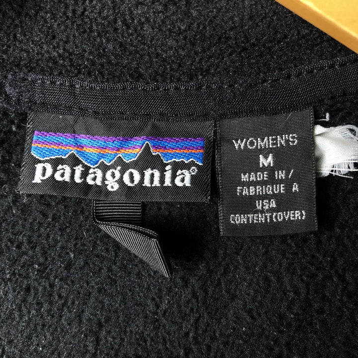 2000'S Patagonia Regulator R2 25125 Fleece Vest, Made in USA, Women's Size Medium unclear black type Vintage Second Hand