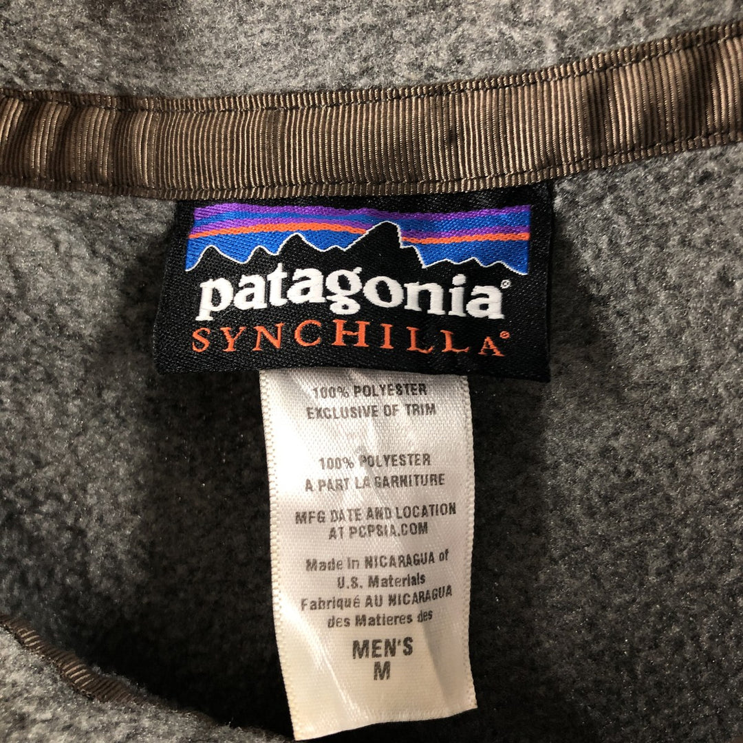 Patagonia SYNCHILLA Half Snap Snap T 25450FA13 Fleece Pullover Men's M size /eaa402525