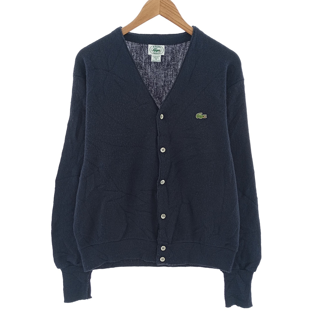 80'S Lacoste IZOD Acrylic Knit Cardigan Made in USA Men's M Size Vintage /eaa402539