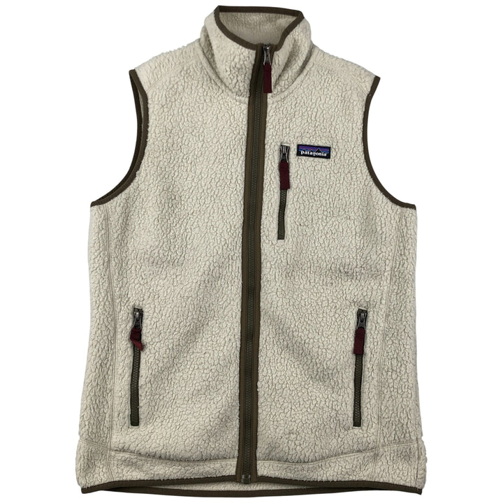 Patagonia Retro Pile Vest 22825FA18, Women's Medium Fleece Vest polyester pale white type Vintage Second Hand