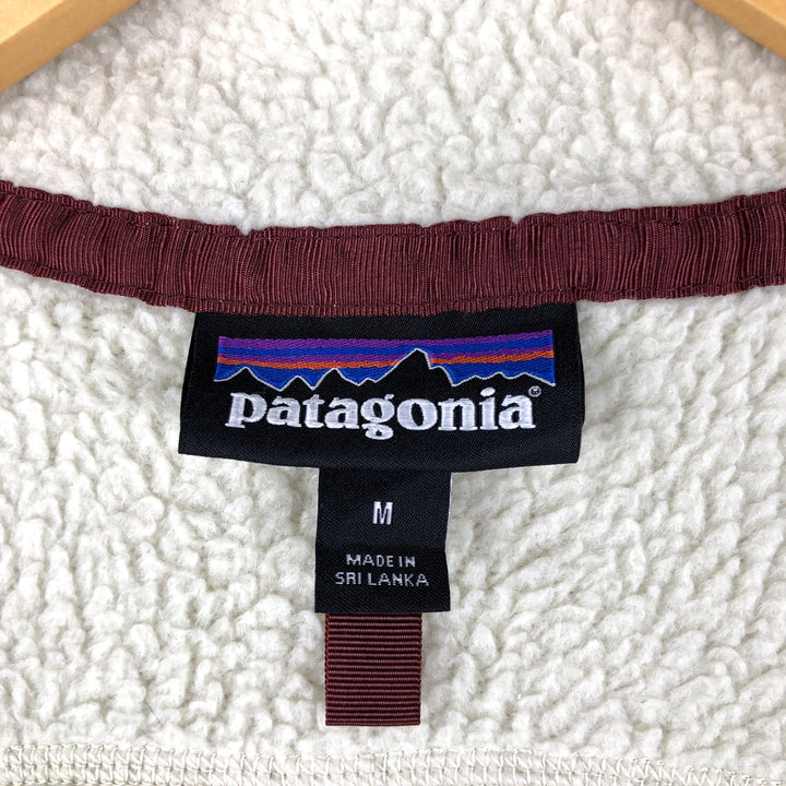 Patagonia Retro Pile Vest 22825FA18, Women's Medium Fleece Vest polyester pale white type Vintage Second Hand