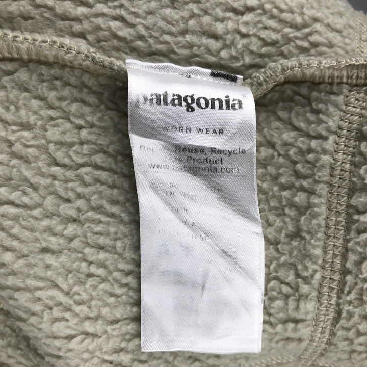 Patagonia Retro Pile Vest 22825FA18, Women's Medium Fleece Vest polyester pale white type Vintage Second Hand