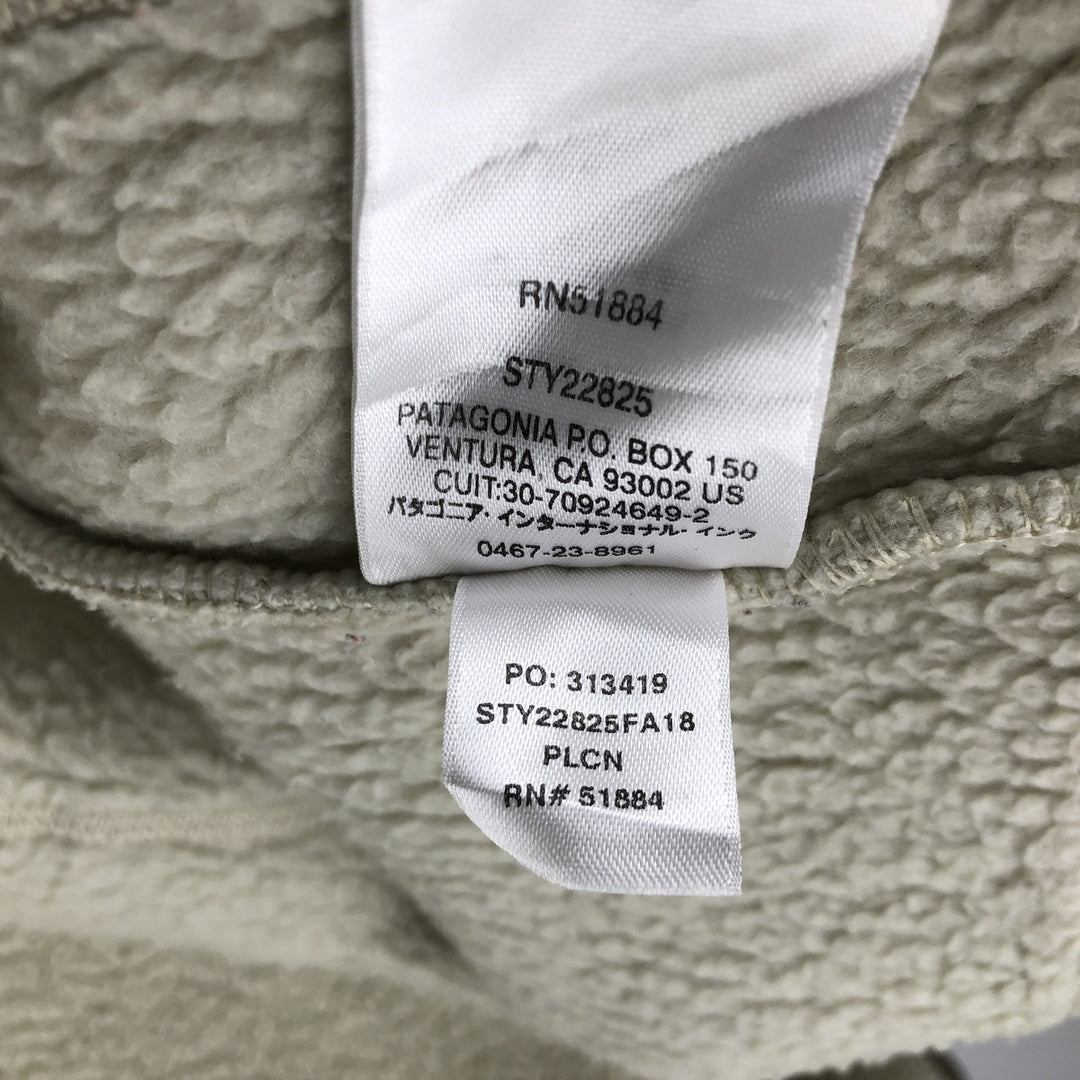 Patagonia Retro Pile Vest 22825FA18, Women's Medium Fleece Vest polyester pale white type Vintage Second Hand