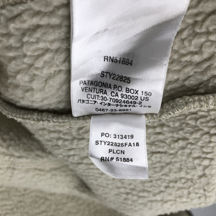 Patagonia Retro Pile Vest 22825FA18, Women's Medium Fleece Vest polyester pale white type Vintage Second Hand