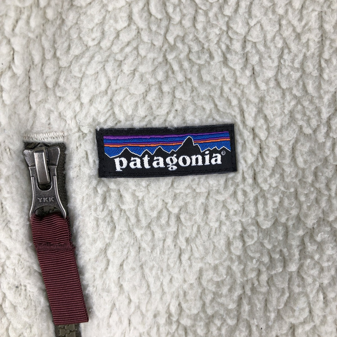 Patagonia Retro Pile Vest 22825FA18, Women's Medium Fleece Vest polyester pale white type Vintage Second Hand
