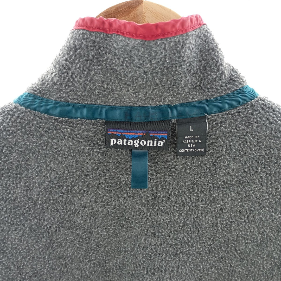 90'S Patagonia Snap-T, Snow-free Tag, Fleece Pullover, Made in USA, Men's L Size, Vintage /eaa402582