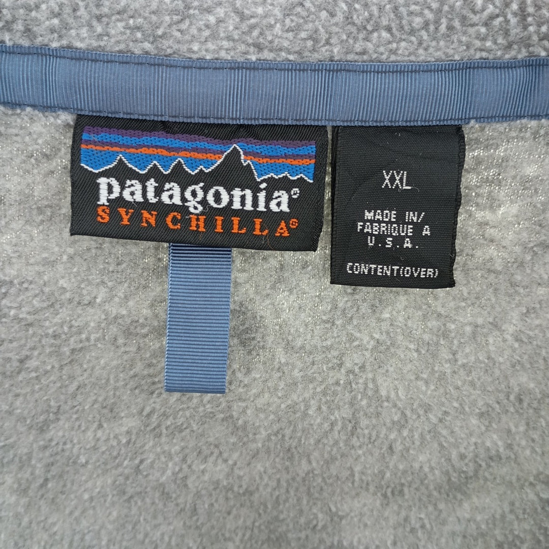 90'S Patagonia Synchilla Snap T 25450F96 Half Snap Fleece Pullover Made in USA Men's XXL /eaa402584