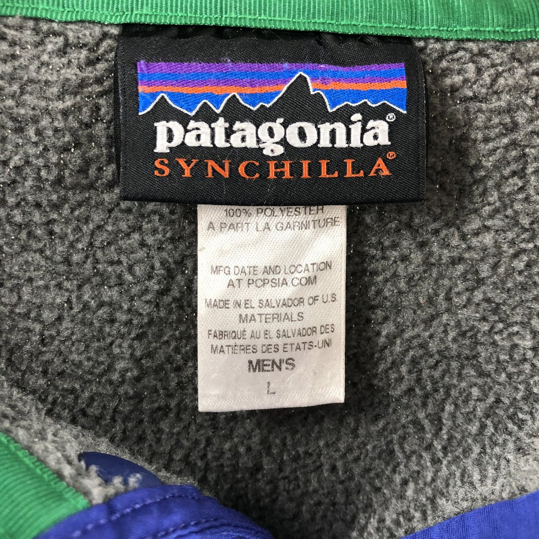 Patagonia SYNCHILLA Snap-T 25450FA14 Half-Snap Fleece Pullover Men's L Size Vintage /eaa402588