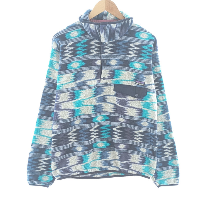 Patagonia Lightweight Synchilla Snap T 25580SP14 All-over print half-snap fleece pullover, men's M size /eaa402625