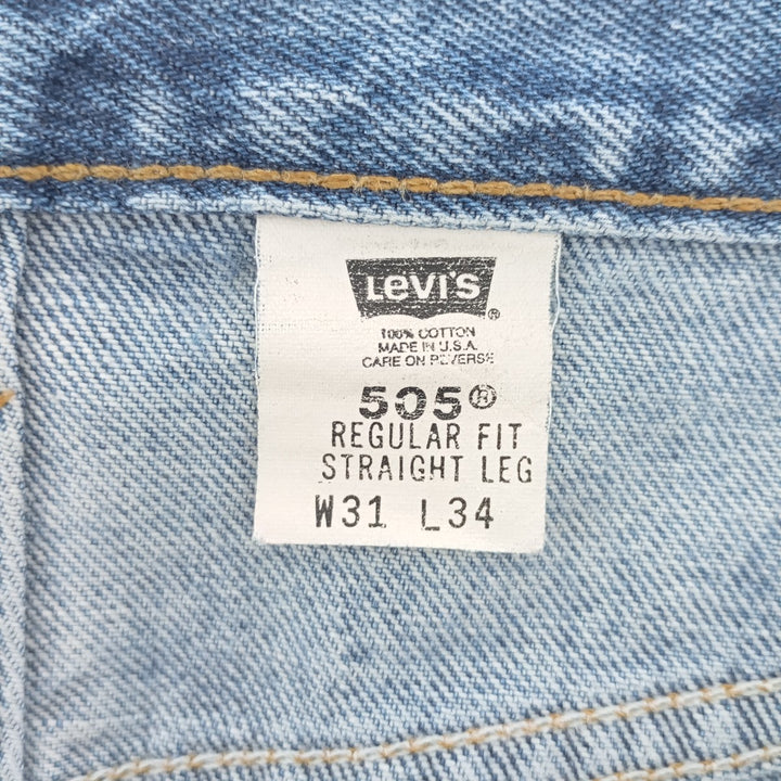 00'S Levi's 505 REGULAR FIT STRAIGHT LEG tapered denim pants made in USA men's w30 equivalent /eaa402721