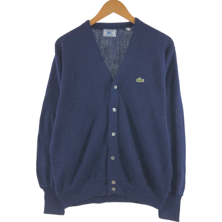 70s~80'S Lacoste LACOSTE IZOD Acrylic Knit Cardigan Made in USA Men's L Size Vintage /eaa402803