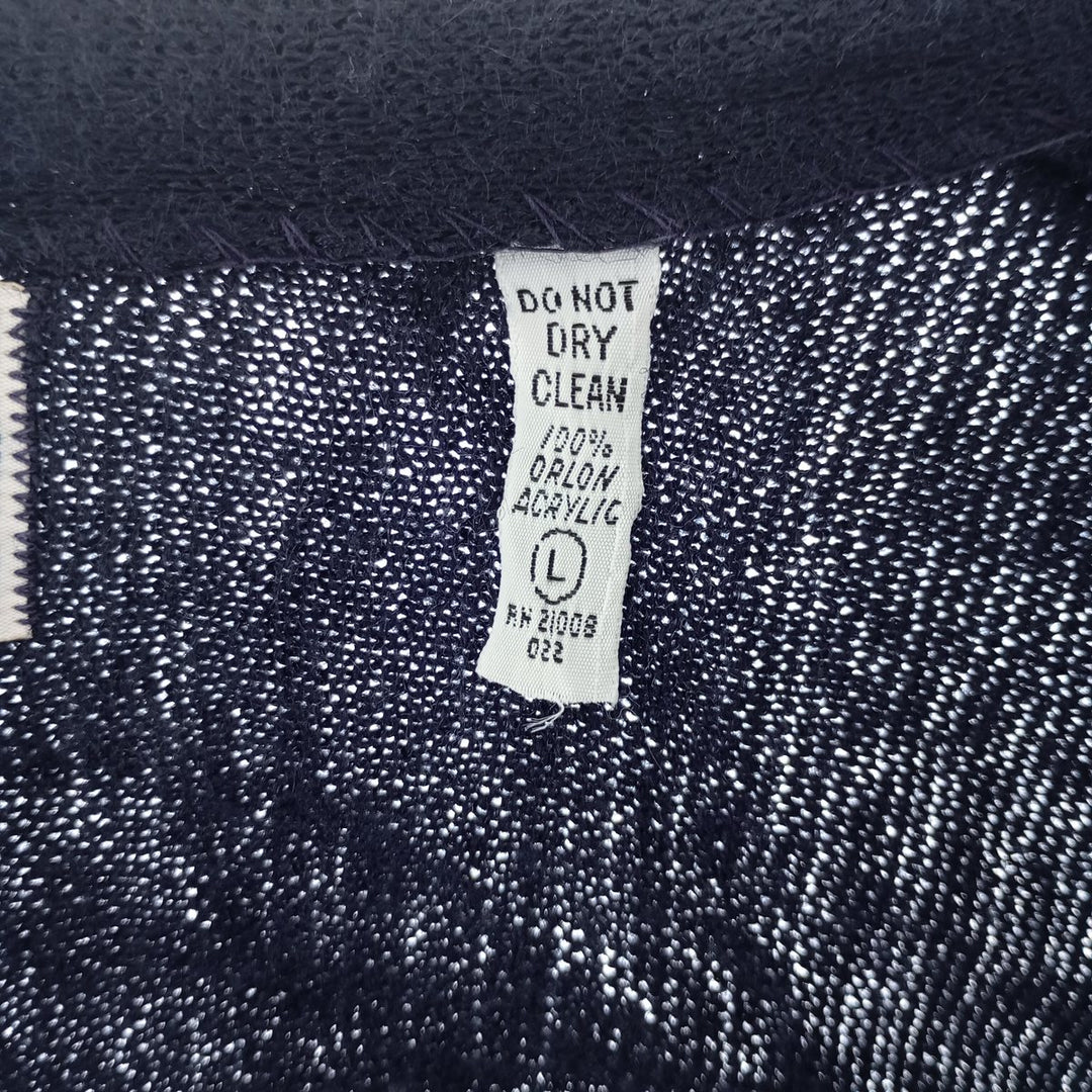 70s~80'S Lacoste LACOSTE IZOD Acrylic Knit Cardigan Made in USA Men's L Size Vintage /eaa402803