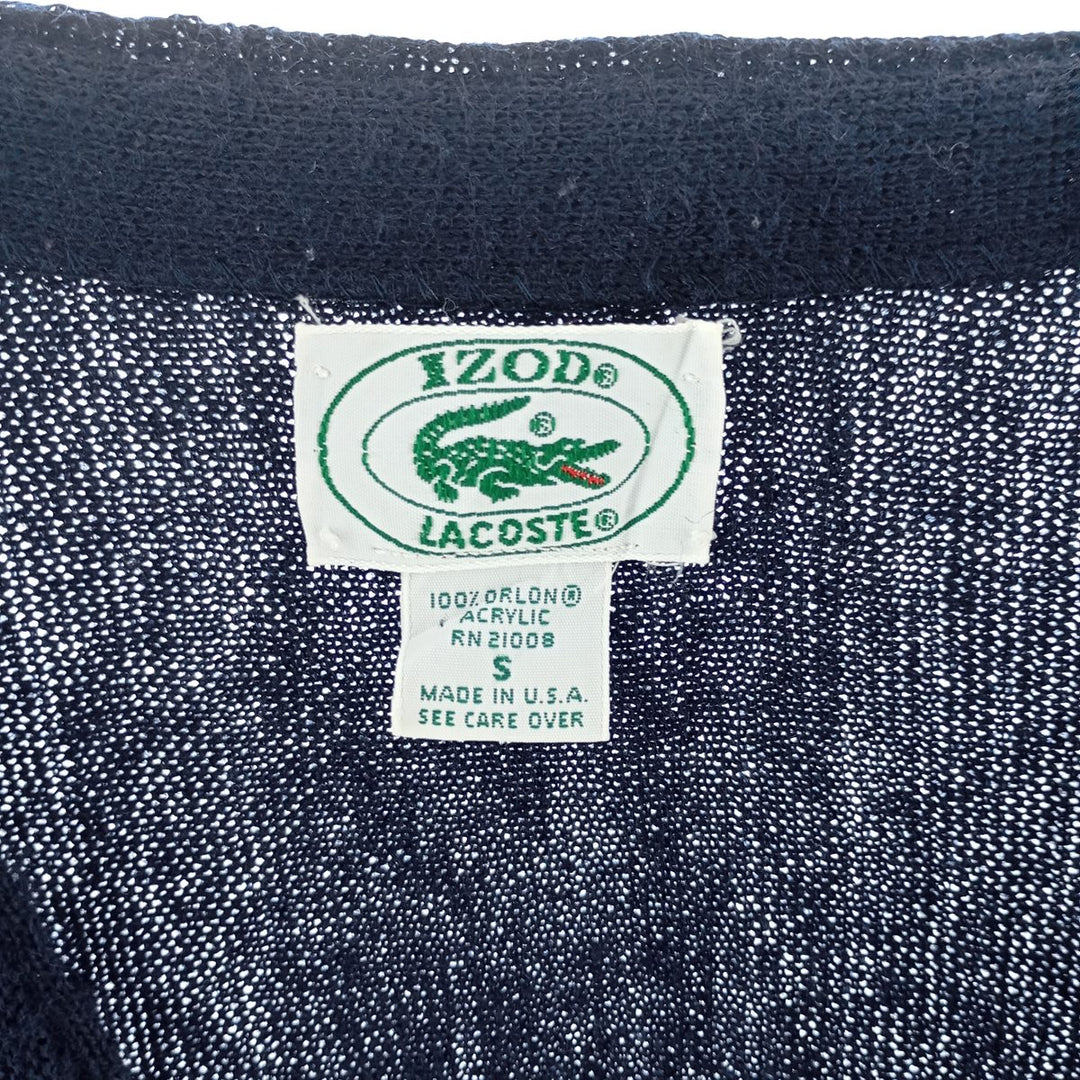 70s~80'S Lacoste LACOSTE IZOD Acrylic Knit Cardigan Made in USA Men's L Size Vintage /eaa402803