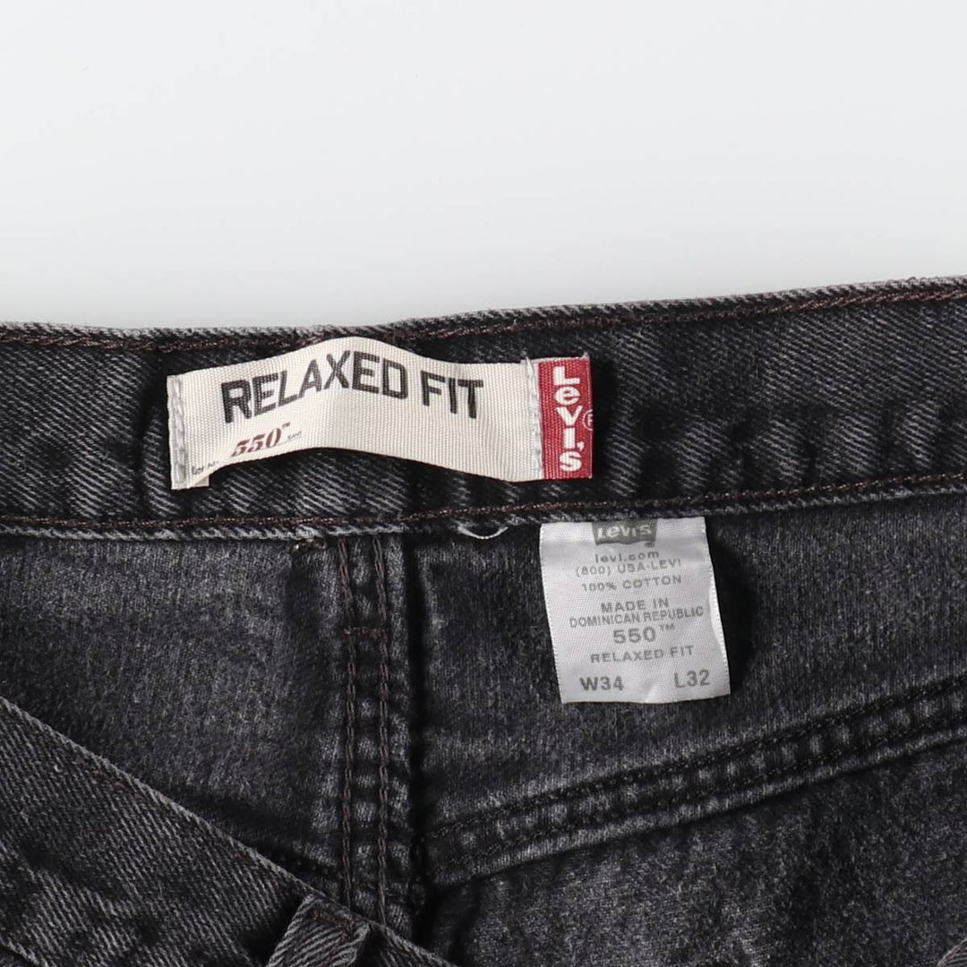 Levi's 550 Relaxed Fit Black Denim Tapered Denim Pants Men's W34 equivalent / eaa402838