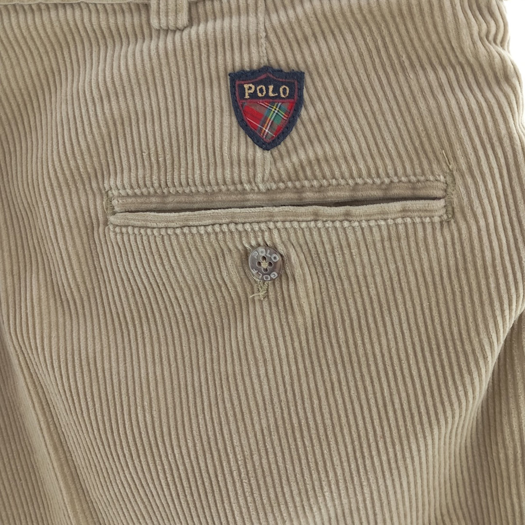 Ralph Lauren POLO GOLF Polo Golf Wide Ribbed Two-pleat Corduroy Pants Men's W34 equivalent / eaa402887